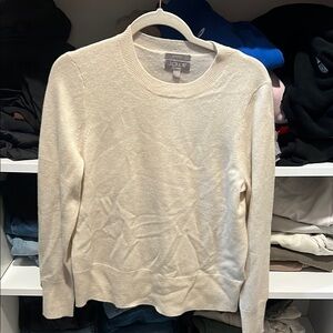 J.Crew Cream cashmere Sweater New with tag